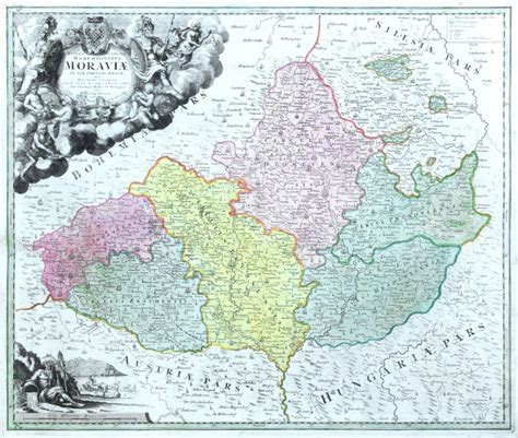 Antique Map Tabula Generalis Marchionatus Moraviae