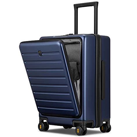 LEVEL8 Carry On Luggage With Compartment 20 Inch Lightweight Hard