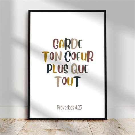 Affiche Chambre Enfant Chretien Verset Biblique Fran Ais Proverbes