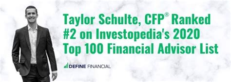 Investopedia Top Financial Advisors Taylor Schulte Ranked 2 In Us