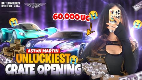 60000 Uc 😱 Unluckiest Aston Martin Opening 😰 1st Crate Opening Bgmi