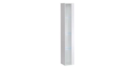 vitrine suspendue blanche avec 1 porte vitrée et éclairage LED inclus