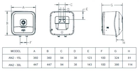 Ariston AN2RS15L Storage Water Heater AN15R Water Heater Singapore