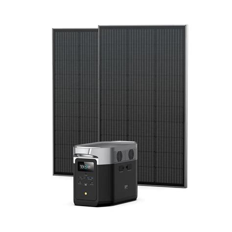 Ecoflow Delta Max 1600 Solar Generator 2 Two 100w Rigid Solar Panels Ships In 1 2 Weeks