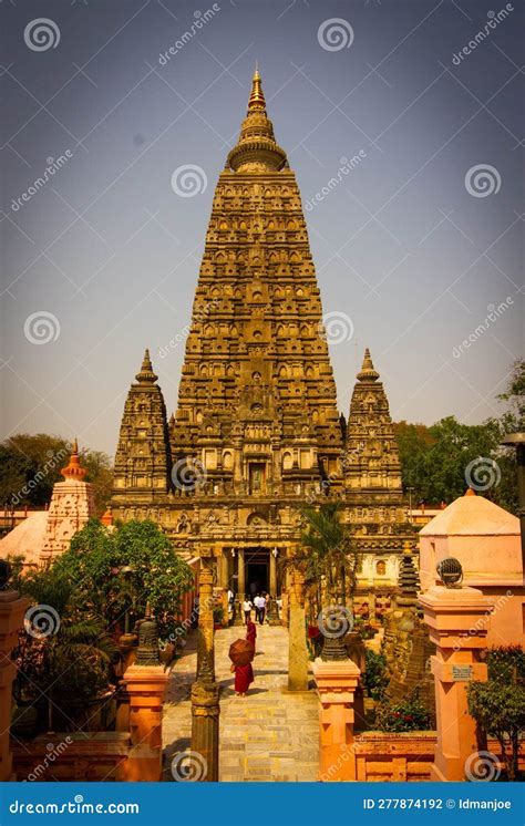 Mahabodhi temple stock photo. Image of religion, asia - 277874192