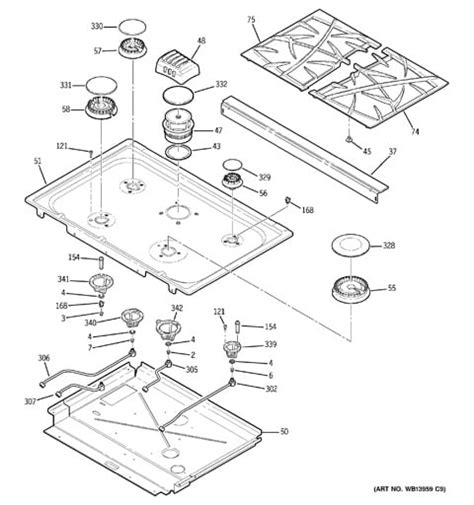 Ge Profile Gas Range Parts Diagram