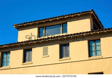 Beige Creame Colored Stucco Cement Building Stock Photo 2277371743 ...