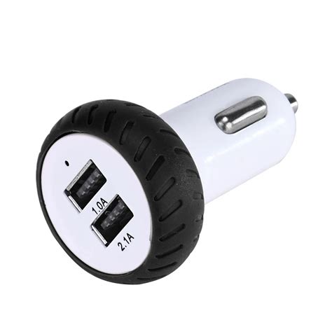 Mini Dual 2 Port 12V Car USB Charger Auto In Car Charger Adapter