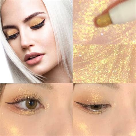 Lying Silkworm Pen Highlighter Stick Sweat Champagne Gold Pearl Organic