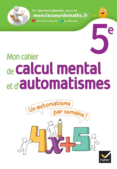 Mon Cahier De Calcul Mental Et D Automatismes E Ed Cahier