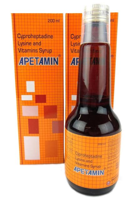 Apetamin Cyproheptadine And Lysine Vitamin Syrup