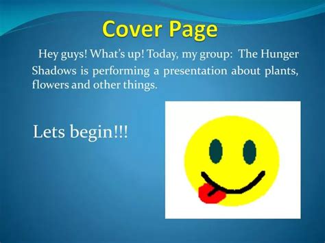 Powerpoint Cover Page Examples