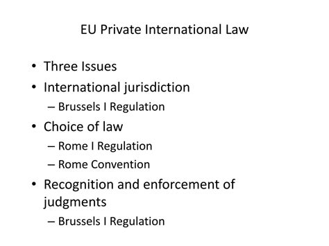 Ppt Eu Private International Law Powerpoint Presentation Free