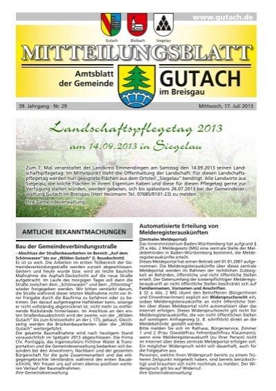 Gutach Kw Id Bei Der Gemeinde Gutach Im Breisgau