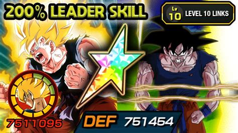 200 LEADER SKILL 100 STR TRANSFORMING NAMEK GOKU LEVEL 10 LINKS