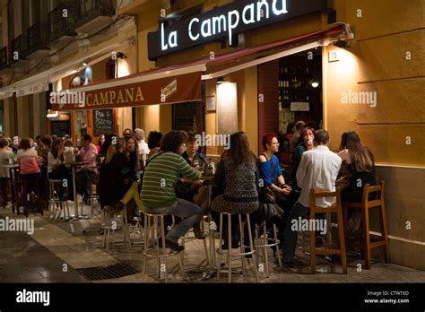 Nightlife Malaga Spain Stock Photo - Alamy