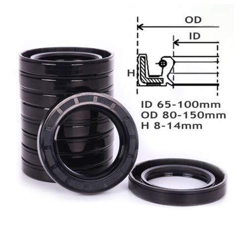 Nbr Tc Oil Seals Rotary Shaft Double Lip Metric Id Mm Mm Nitrile