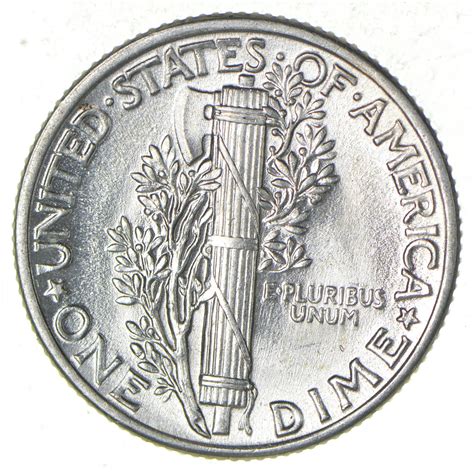 Ch Auunc 1936 Mercury Liberty Dime 90 Silver High Grade