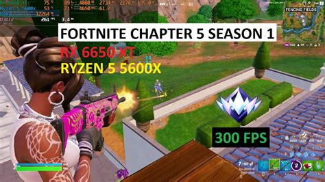 FORTNITE CHAPTER 5 SEASON 1 RX 6650 XT Ryzen 5 5600x 1080p Direct X