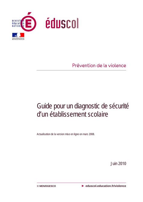 PDF Guide pour lélaboration du diagnostic de sécurité dun media