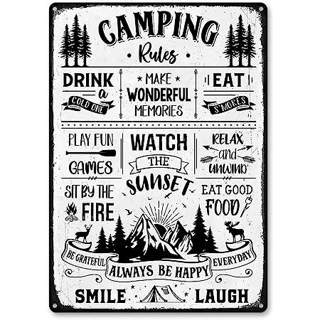 Amazon Funny Camping Signs Camping With A Chance Of Drinking