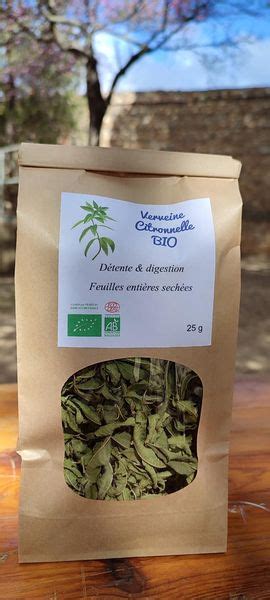 Verveine Citronnelle Bio Tofinos David Vente Directe Producteur