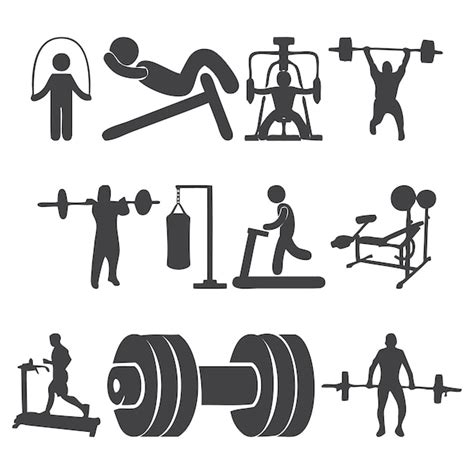 Premium Vector Vector Gym Fitness Elements Set