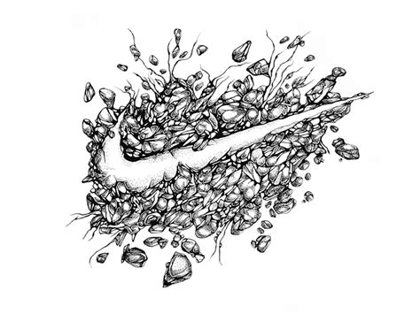 Nike Swoosh Logo Outline Sketch Coloring Page