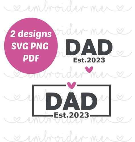 Dad Est 2023 Svg Bundle Fathers Day Svg Daddy Est 2023 Etsy Canada