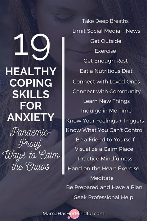 Healthy Coping Skills for Anxiety Pin 3 | Mama Has Her Mindful