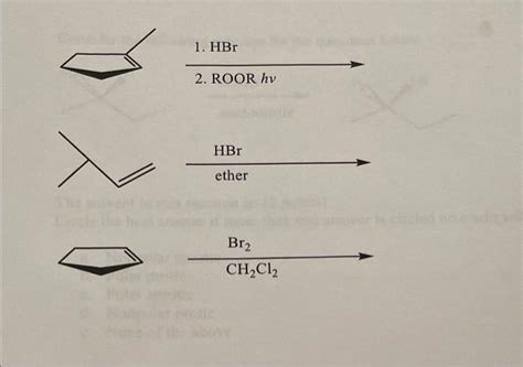 Solved Consubst Hbr Roor Hv Hbr Ether Br Ch Cl Chegg