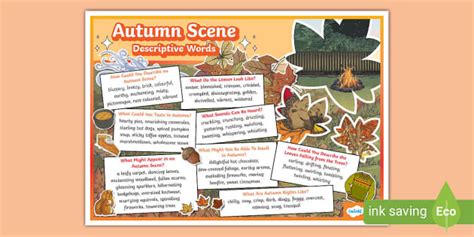 KS2 Autumn Scene Descriptive Word Mat (teacher made)