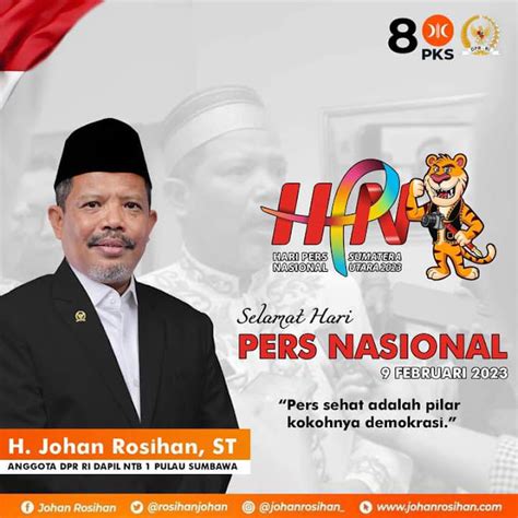 JOHAN ROSIHAN SELAMAT HARI PERS NASIONAL HPN 2023 Nusra Media