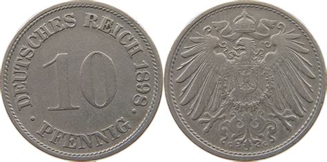 KAISERREICH 10 PFENNIG 1898 G S SS MA Shops