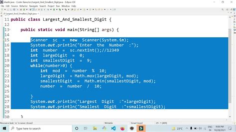 Program To Find The Largest And Smallest Digit Of A Number In Java