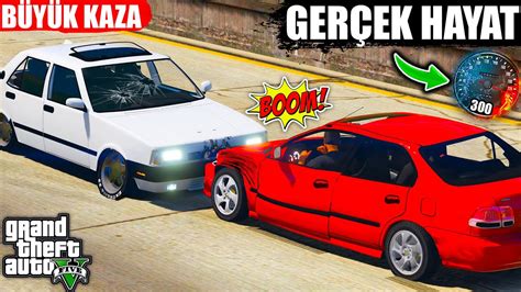 Gta Ger Ek Hayat Honda Le B Y K Kaza Youtube