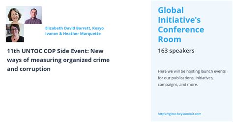 11th Untoc Cop Side Event New Ways Of Measuring Organized Crime And