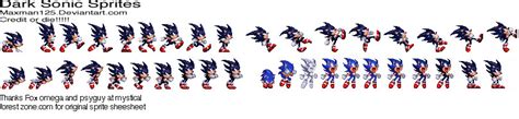 Dark Super Sonic Sprite Sheet By Maxman125 On Deviantart