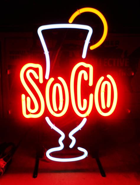 Southern Comfort Soco Neon Bar Sign Circa 1996 Neon Bar Signs Neon