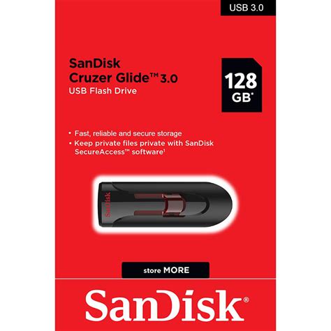 SanDisk Cruzer Glide 128GB 3.0 USB Flash Drive (SDCZ600-128G-G35 ...