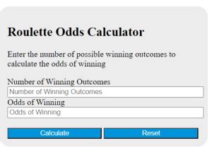 Roulette Odds Calculator - Calculator Academy
