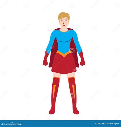 Superwoman Cartoon Character Stock Vector Illustration Of Dynamic