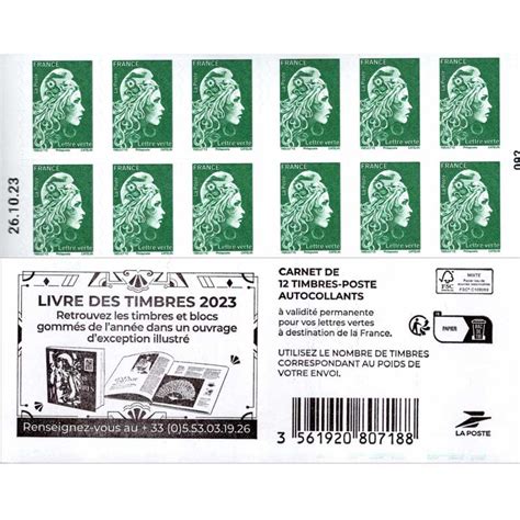 Timbre 2023 CARNET MARIANNE LIVRE DES TIMBRES 2023 WikiTimbres