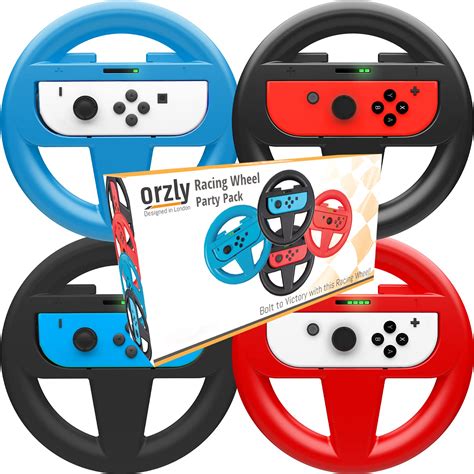 Buy Orzly Nintendo Switch & OLED Console Steering Wheel, 4 Pack, for ...