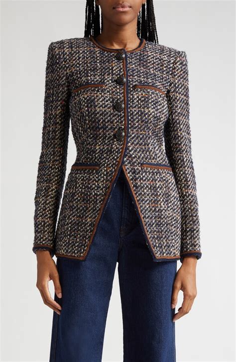 Veronica Beard Alessia Tweed Cutaway Jacket Shopstyle