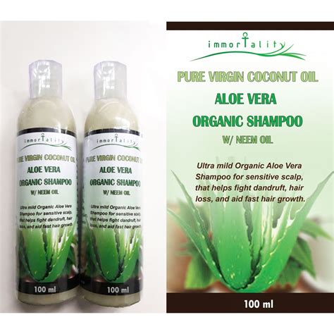 Pure Organic Aloe Vera Shampoo Hair Grower And Thickener Shopee