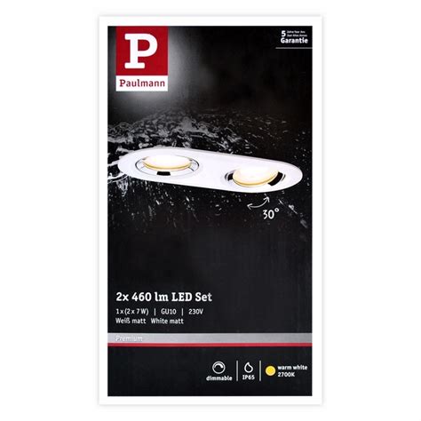 Paulmann Xled Gu W Ip Luminaire De Salle De Bain Encastr