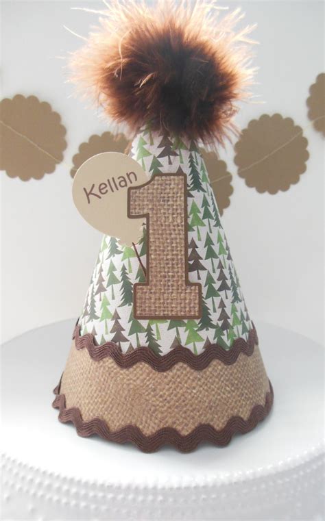 Raccoon Birthday Party Hat Woodland Party Hat Woodland Etsy