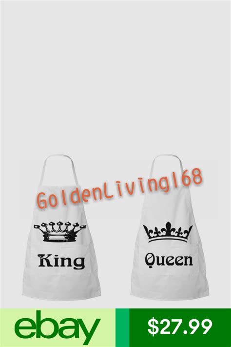 Couples Matching Cute Aprons His And Hers King And Queen Restaurant Bib