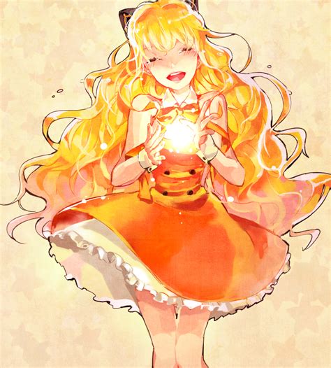 Safebooru Blonde Hair Blush Closed Eyes Dress Long Hair Open Mouth